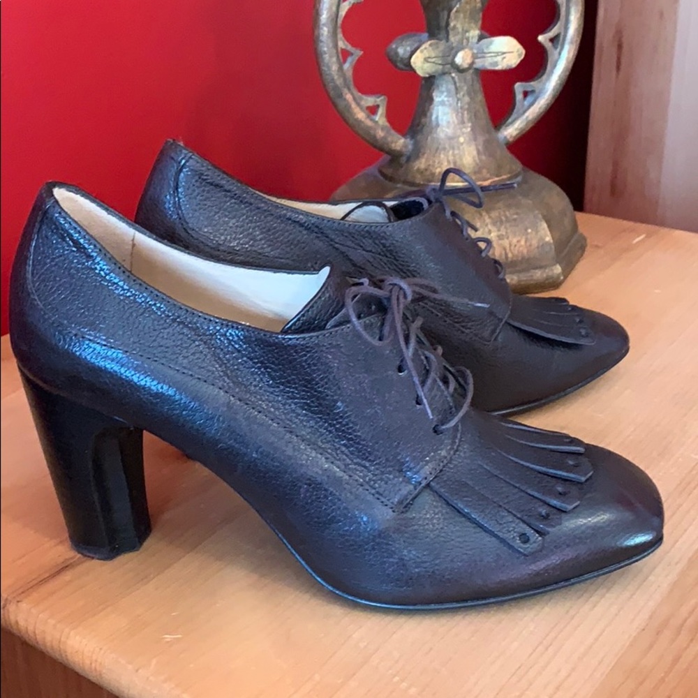 LLoyd Germany Brown Oxford Tie Heels Size 7.5